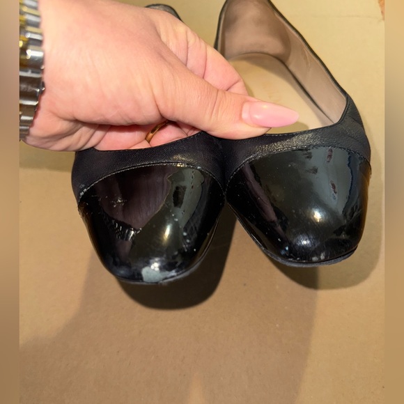 Stuart Weitzman Pearl Flat Woman’s Black leather ballet shoes size 8 shoes - Picture 7 of 9